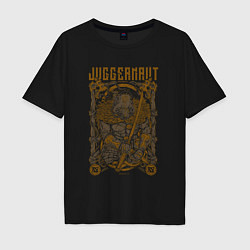Футболка оверсайз мужская Juggernaut арт, цвет: черный