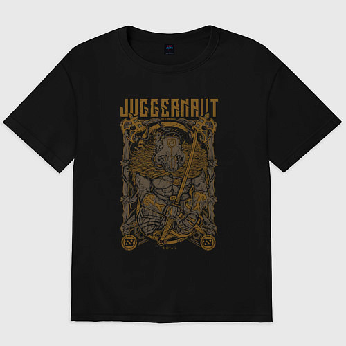 Мужская футболка оверсайз Juggernaut арт / Черный – фото 1