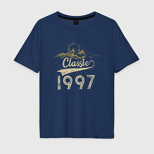 Мужская футболка оверсайз Классика 1997 / Тёмно-синий – фото 1
