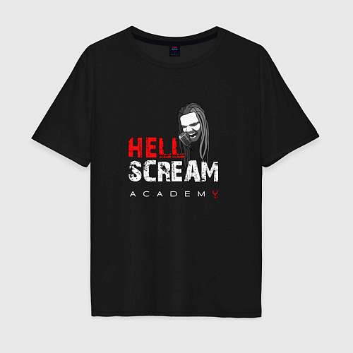 Мужская футболка оверсайз Hellscream Academy / Черный – фото 1