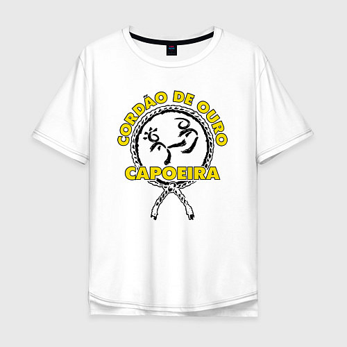 Мужская футболка оверсайз Capoeira Cordao de ouro / Белый – фото 1