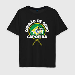 Мужская футболка оверсайз Capoeira - Cordao de ouro flag of Brazil