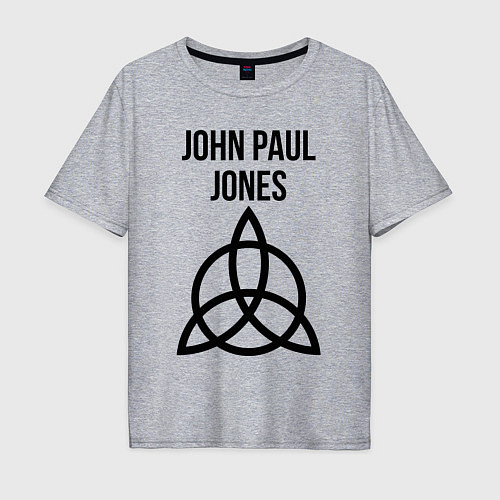 Мужская футболка оверсайз John Paul Jones - Led Zeppelin - legend / Меланж – фото 1