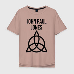 Футболка оверсайз мужская John Paul Jones - Led Zeppelin - legend, цвет: пыльно-розовый