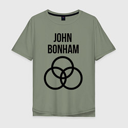 Футболка оверсайз мужская John Bonham - Led Zeppelin - legend, цвет: авокадо