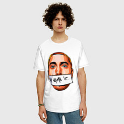 Футболка оверсайз мужская My name is - Eminem, цвет: белый — фото 2