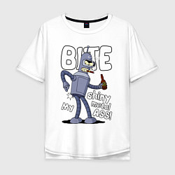 Мужская футболка оверсайз Bender shiny ass