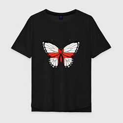 Мужская футболка оверсайз Бабочка - Англия