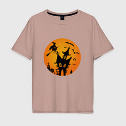 Мужская футболка оверсайз Ночь на хэллоуин