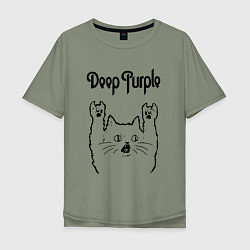 Мужская футболка оверсайз Deep Purple - rock cat