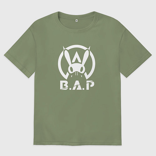 Мужская футболка оверсайз Bap эмблема / Авокадо – фото 1