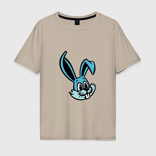 Мужская футболка оверсайз Blue Bunny / Миндальный – фото 1