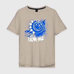 Мужская футболка оверсайз Blink 182 - клякса краски