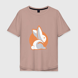 Мужская футболка оверсайз Orange Rabbit