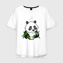 Мужская футболка оверсайз Спящая панда ZZZ