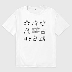 Мужская футболка оверсайз Панда - йога