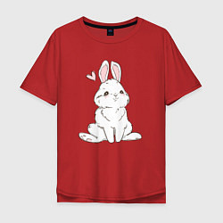 Мужская футболка оверсайз Милый кролик-символ года