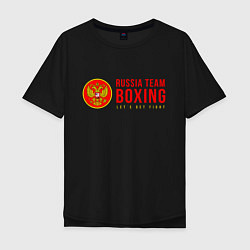 Футболка оверсайз мужская Lets get boxing, цвет: черный