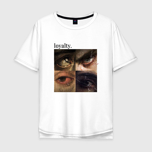 Мужская футболка оверсайз Искусство и глаза / Белый – фото 1