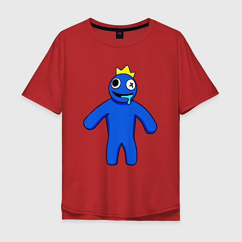 Мужская футболка оверсайз Синий из Роблокс / Красный – фото 1