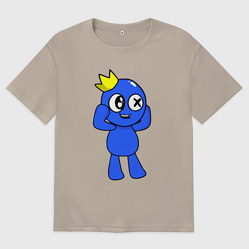 Мужская футболка оверсайз Rainbow Friends / Миндальный – фото 1