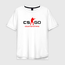 Мужская футболка оверсайз Counter Strike логотип