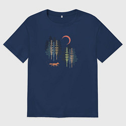 Футболка оверсайз мужская Лисий Лес, цвет: тёмно-синий
