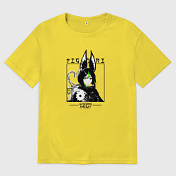 Мужская футболка оверсайз Тигнари в квадрате