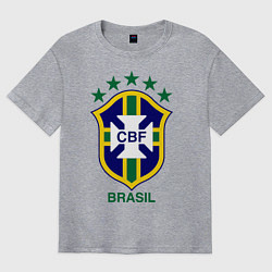 Футболка оверсайз мужская Brasil CBF, цвет: меланж