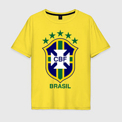 Футболка оверсайз мужская Brasil CBF, цвет: желтый