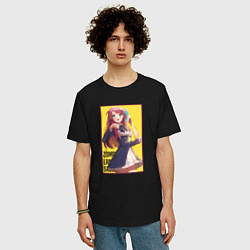 Футболка оверсайз мужская Сакура Минамото - Зомбилэнд Сага Месть, цвет: черный — фото 2