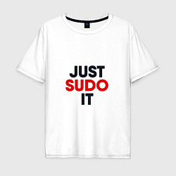 Футболка оверсайз мужская Just sudo, цвет: белый