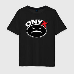 Мужская футболка оверсайз Onyx - black logo