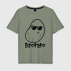 Футболка оверсайз мужская Brotato art, цвет: авокадо