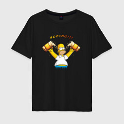 Мужская футболка оверсайз Homer & Beer