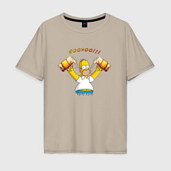 Мужская футболка оверсайз Homer & Beer