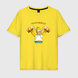 Мужская футболка оверсайз Homer & Beer