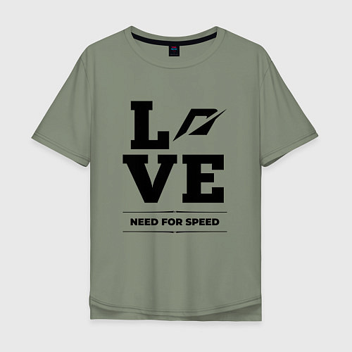 Мужская футболка оверсайз Need for Speed love classic / Авокадо – фото 1