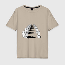 Мужская футболка оверсайз Человек бензопила - Космонавты