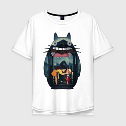 Мужская футболка оверсайз Totoro - Satsuki & Mei