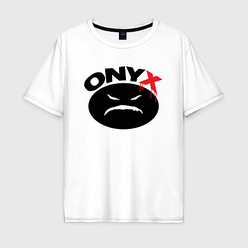 Мужская футболка оверсайз Onyx logo black / Белый – фото 1