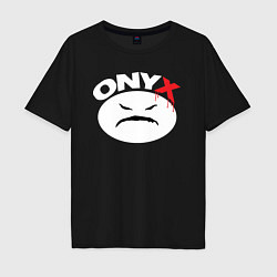 Мужская футболка оверсайз Onyx logo white