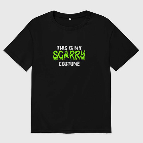 Мужская футболка оверсайз Мой костюм на Хэллоуин / Черный – фото 1