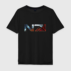 Футболка оверсайз мужская Mass Effect N7 -Shooter, цвет: черный