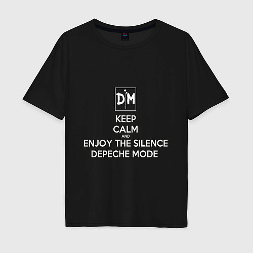 Мужская футболка оверсайз Keep calm and enjoy the silence depeche mode / Черный – фото 1