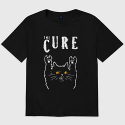 Мужская футболка оверсайз The Cure rock cat
