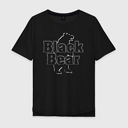 Мужская футболка оверсайз Черный медведь