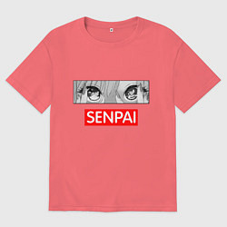 Футболка оверсайз мужская Глаза Марин Китагавы, цвет: коралловый