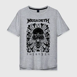 Мужская футболка оверсайз Megadeth Thirteen