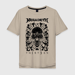 Мужская футболка оверсайз Megadeth Thirteen